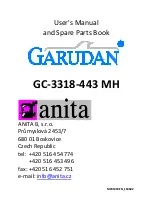 Предварительный просмотр 1 страницы Anita Garudan GC-3317 Series User'S Manual And Spare Parts Book