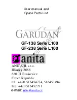 Preview for 1 page of Anita GARUDAN GF-138 Serie L100 User Manual And  Spare Parts List