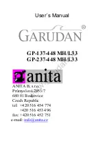 Preview for 1 page of Anita GARUDAN GP-137-448 MH/L33 User Manual