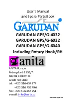 Preview for 1 page of Anita GARUDAN GPS/G-4032 User'S Manual And Spare Parts Book