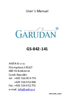 Anita Garudan GS-842-141 User Manual preview