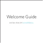 Anker Astro E4 Welcome Manual preview
