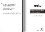 Preview for 1 page of anko 43115792 Instructions For Use Manual