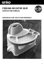 anko FEEDING BOOSTER SEAT Instruction Manual предпросмотр