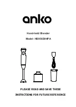 Preview for 1 page of anko HB956SH4PA Manual