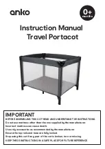 Preview for 1 page of anko Travel Portacot Instruction Manual