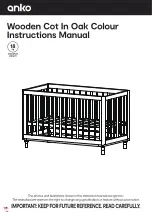 Предварительный просмотр 1 страницы anko Wooden Cot In Oak Colour Instruction Manual