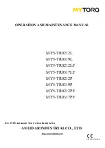 Preview for 1 page of ANLIDAR MYTORQ MY5-TR0212L Operation And Maintenance Manual