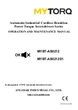 ANLIDAR MYTORQ MYBT-AS0212 Operation And Maintenance Manual preview