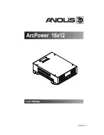 Preview for 1 page of Anolis ArcPower 16x12 User Manual