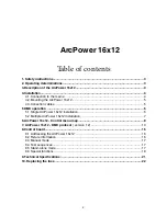 Preview for 2 page of Anolis ArcPower 16x12 User Manual