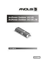 Preview for 1 page of Anolis ArcPower Outdoor 192 US User Manual