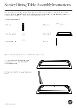 Another country Semley Dining Table Assembly Instructions предпросмотр