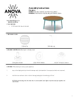 Preview for 1 page of Anova Elevation ELV52T Assembly Instructions