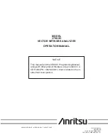 Anritsu 37 C Series Operation Manual preview