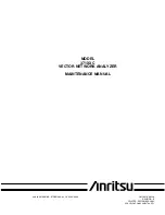 Anritsu 371 C Series Maintenance Manual preview