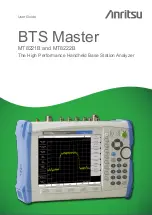 Preview for 1 page of Anritsu BTS Master MT8221B User Manual