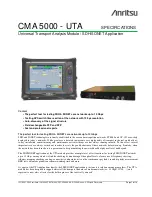 Anritsu CMA 5000 - UTA Specifications preview