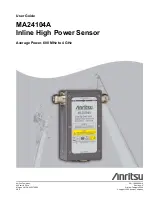 Preview for 1 page of Anritsu MA24104A User Manual