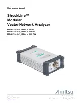 Anritsu ShockLine MS46131A-010 Maintenance Manual preview