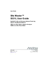 Anritsu Site Master S331L User Manual preview