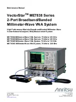 Preview for 1 page of Anritsu VectorStar ME7838 Series Maintenance Manual