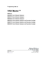 Anritsu VNA Master MS2026C Programming Manual preview