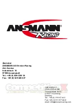 Preview for 30 page of Ansmann Racing Short Course 4wd Nitro Technical Data Manual