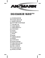 ANSMANN Digicharger Vario Pro Operating Instructions Manual предпросмотр