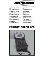 ANSMANN ENERGY CHECK LCD Operating Instructions Manual предпросмотр