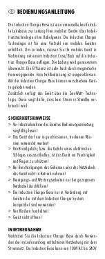 Preview for 4 page of ANSMANN INDUCTION CHARGER BASE Operating Instruction