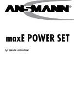 ANSMANN maxE POWER SET Operating Instructions Manual preview