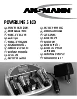 ANSMANN POWERLINE 5 LCD Operating Instructions Manual предпросмотр