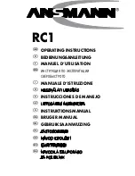 ANSMANN RC1 Operating Instructions Manual preview