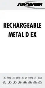 ANSMANN RECHARGEABLE METAL D EX Manual предпросмотр