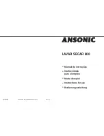 Ansonic LAVAR SECAR 800 Instructions For Use Manual предпросмотр