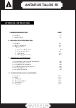 Предварительный просмотр 5 страницы Antaeus TALOS 55 Operating & Maintenance Manual