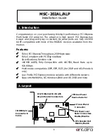 Preview for 1 page of ANTAIRA MSC-202AL Installation Manual