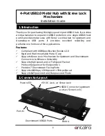 ANTAIRA USB-HUB4K Installation Manual preview