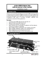 ANTAIRA USB-HUB4K3 Installation Manual предпросмотр