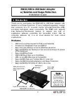 Preview for 1 page of ANTAIRA UTS-401BK-SI Installation Manual