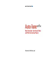 Antares Auto-Tune efx Owner'S Manual preview