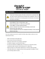 Preview for 3 page of Antari DarkFX Spot 510 IP User Manual