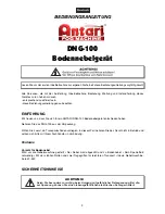 Предварительный просмотр 3 страницы Antari Fog cooler DNG-100 User Manual