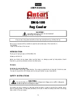 Предварительный просмотр 10 страницы Antari Fog cooler DNG-100 User Manual