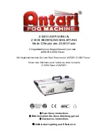 Antari Z-300II Fazer User Manual preview