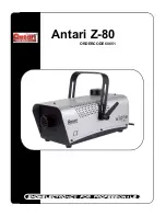 Preview for 1 page of Antari Z-80 Product Manual