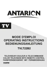 Предварительный просмотр 1 страницы ANTARION TVLT22B2 Operating Instructions Manual