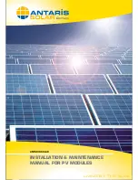 ANTARIS SOLAR PV MODULES Series Installation & Maintenance Manual preview