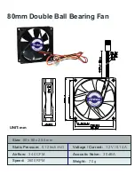 Preview for 1 page of Antec 80mm Double Ball Bearing Fan mm Specification Sheet